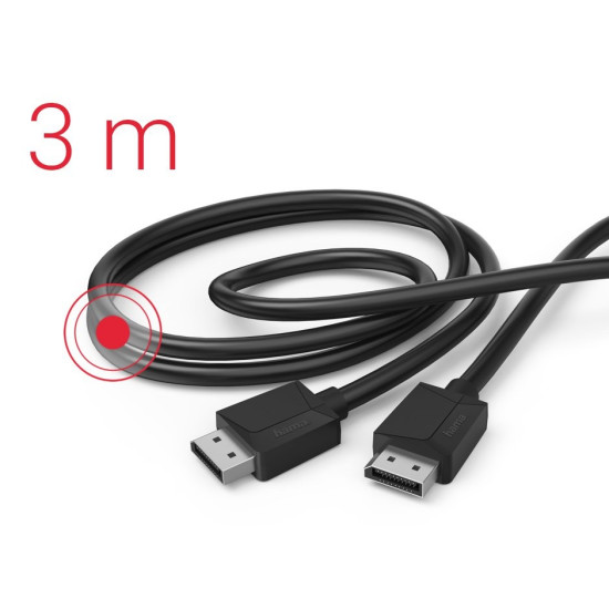 Kabel displayport DP 1.2 ultra HD 4k 3m 
