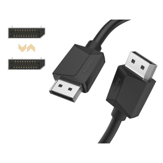 Kabel displayport DP 1.2 ultra HD 4k 3m 