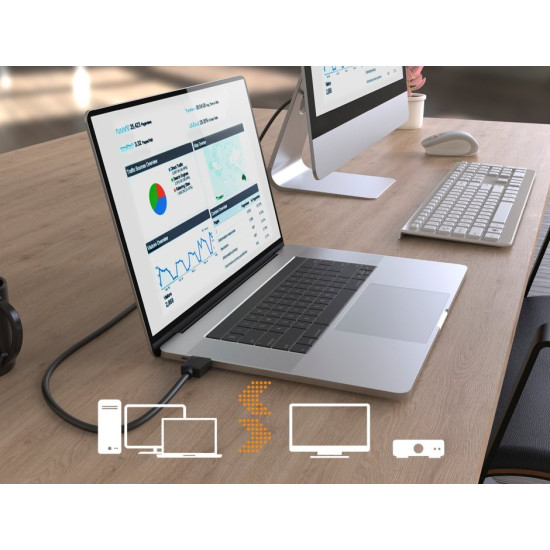 Kabel displayport DP 1.2 ultra HD 4k 3m 