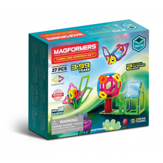 Klocki magnetyczne Twinkling garden 27 elementów