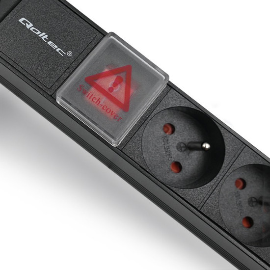 Listwa zasilająca do szafy RACK 1U | 16A | PDU | 8xFRENCH | 2m 