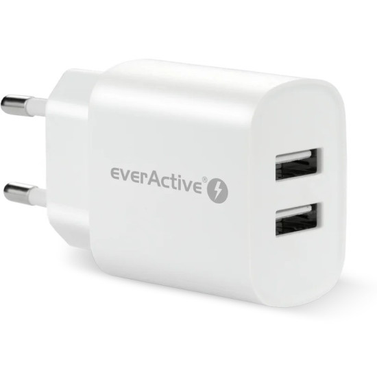 Ładowarka sieciowa 2X USB 2,4A 12W Biała