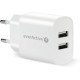Ładowarka sieciowa 2X USB 2,4A 12W Biała