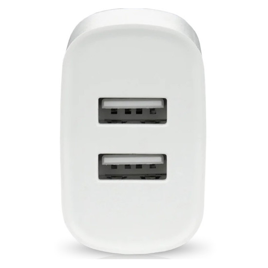 Ładowarka sieciowa 2X USB 2,4A 12W Biała