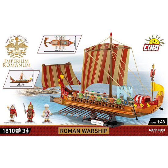Klocki Imperium Romanum - Okręt wojenny 1810 klocków