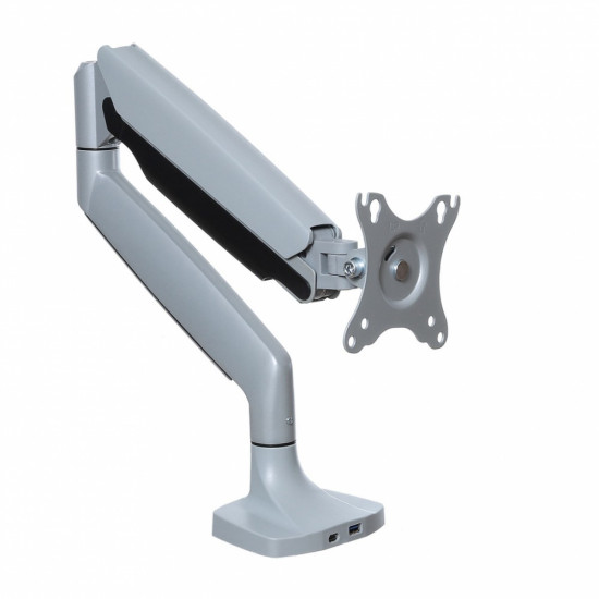 Uchwyt biurkowy gazowy do 1 monitora LED/LCD 17-45 cali L-35HD 1-15KG 1xUSB-A 1xUSB-C 3.0 HEAVY DUTY 