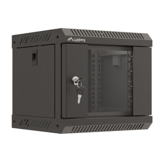 Szafa instalacyjna rack wisząca 10 cali 4U 300x300 czarna 