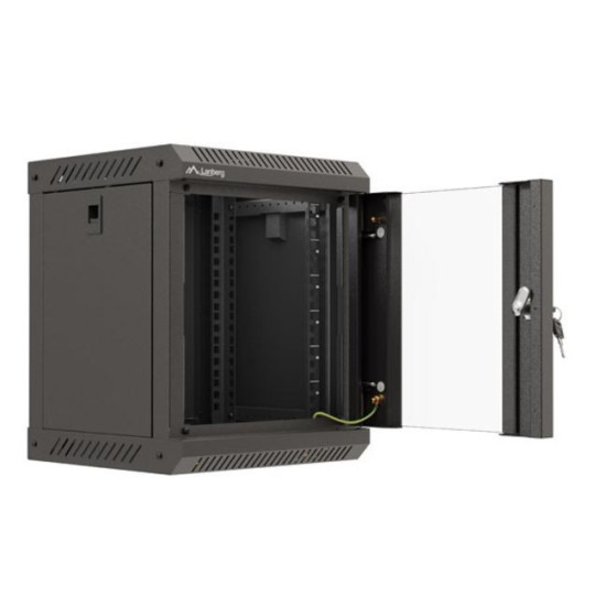 Szafa instalacyjna rack wisząca 10 cali 6U 300x300 czarna