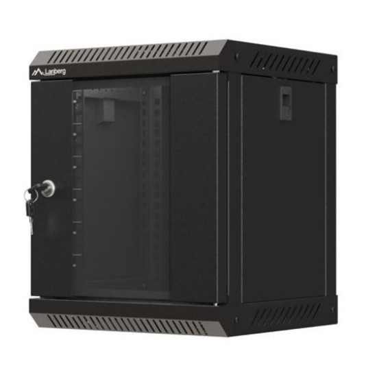 Szafa instalacyjna rack wisząca 10 cali 6U 300x300 czarna