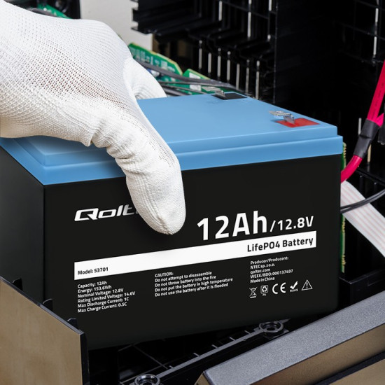 Akumulator LiFePO4 Litowo-Żelazowo-Fosforanowy | 12.8V | 12Ah |  153.6Wh | BMS 