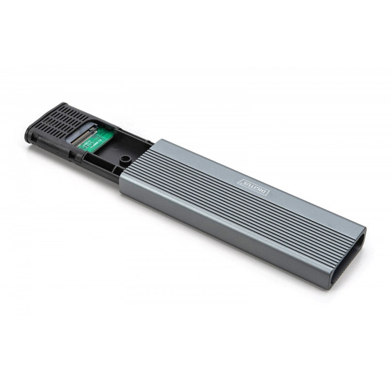 Obudowa USB 3.1 Typ C na dysk SSD M.2 NVMe 10 Gbps + SATA 6 Gbps aluminiowa, beznarzędziowa