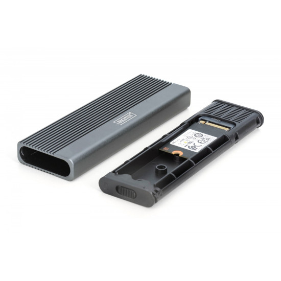 Obudowa USB 3.1 Typ C na dysk SSD M.2 NVMe 10 Gbps + SATA 6 Gbps aluminiowa, beznarzędziowa