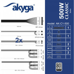 Zasilacz ATX AK-C1-500 500W PRO SERIA                                                                        Zasilac