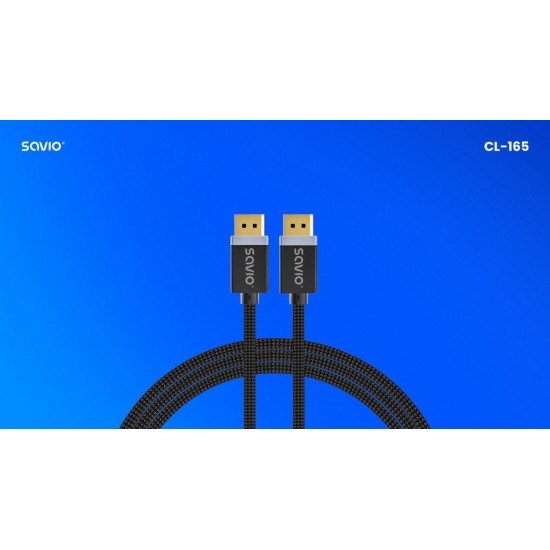 Kabel DisplayPort (M) v1.4, 1m, CL-165