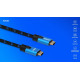 Kabel HDMI (M) v2.1, 3m, 8K, miedź, niebiesko-czarny, złote końcówki, ethernet/3D, CL-143