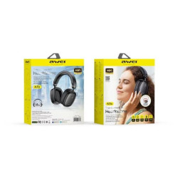 Słuchawki Bluetooth nauszne AT6 Czarne 