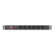 Listwa zasilająca rack PDU 19 cali 1U 16A 5xschuko 2m czarna