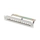 Patch Panel 12 Port 1U 10 cali FTP z organizerem do modułów keystone szary Patch Panel 12 Port 1U 10 cali FTP z organizerem do modułów keystone szary