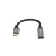 Adapter Displayport(M)- HDMI(F)8K na kablu 20cm srebrny