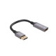 Adapter Displayport(M)- HDMI(F)8K na kablu 20cm srebrny