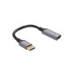 Adapter Displayport(M)- HDMI(F)4K na kablu 20cm srebrny