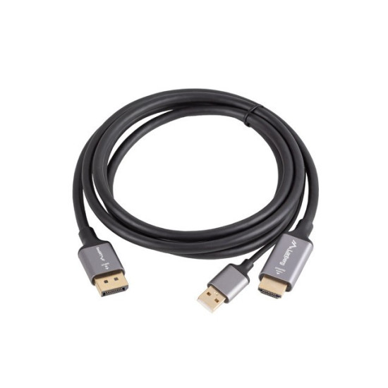 Kabel HDMI(M)-Displaypor(M) 1.8M 4K czarny