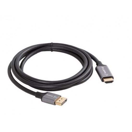 Kabel Displayport(M)-HDMI(M)1.8M 4K czarno-srebrny