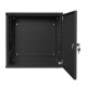 Szafa instalacyjna rack wisząca 19 cali 6U+3U 540x200 niskoprofilowa czarna ( złożona)
