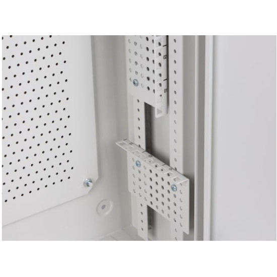 Szafa instalacyjna rack wisząca 19 cali 6U+3U 540x200 niskoprofilowa szara złożona