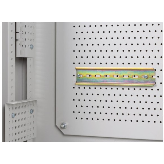 Szafa instalacyjna rack wisząca 19 cali 6U+3U 540x200 niskoprofilowa szara złożona