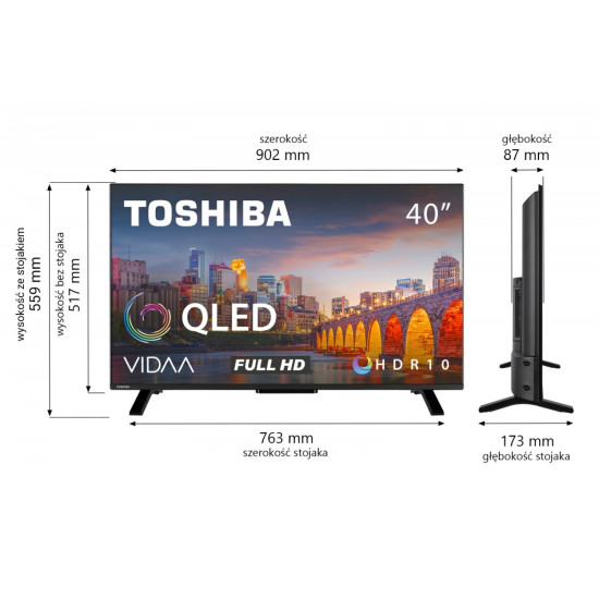 Telewizor QLED 40 cali 40QV2F63DG