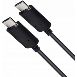 Kabel USB C - USB C 3m silikonowy czarny 2.0 