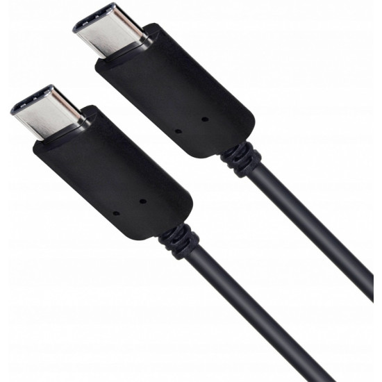 Kabel USB C - USB C 3m silikonowy czarny 2.0 