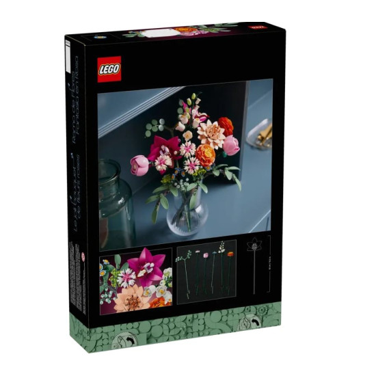 Klocki Botanicals 10342 Piękny bukiet różowych kwiatów 