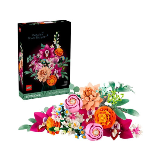 Klocki Botanicals 10342 Piękny bukiet różowych kwiatów 
