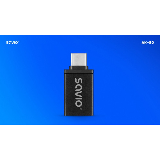 Adapter USB-A 3.1 (F)-USB-C 3.1 (M) AK-80 