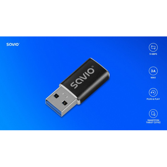 Adapter USB-C 3.1 (F) - USB-A 3.1 (M) AK-81