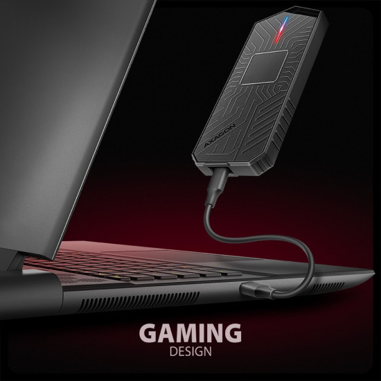 EEM2-GAM Obudowa zewnętrzna aluminiowa USB-C 3.2 Gen 2 M.2 NVMe/SATA SSD Gaming