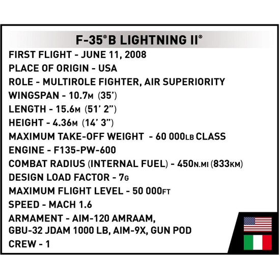 Klocki F-35B Stovl Lightning II 610 klocków