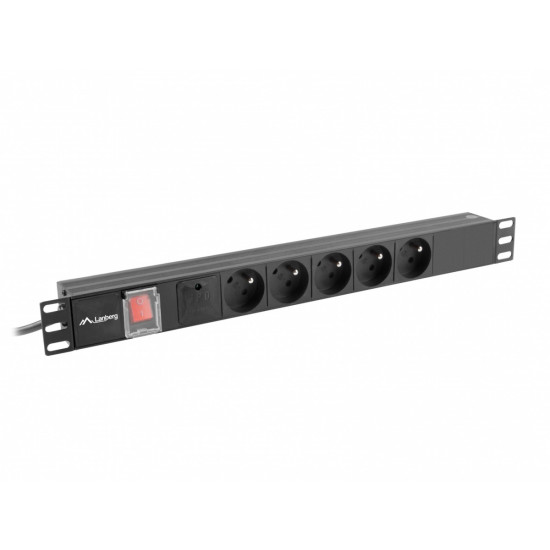 Listwa zasilająca  rack PDU 19 cali 1U  16A 5x230V  2m czarna C14