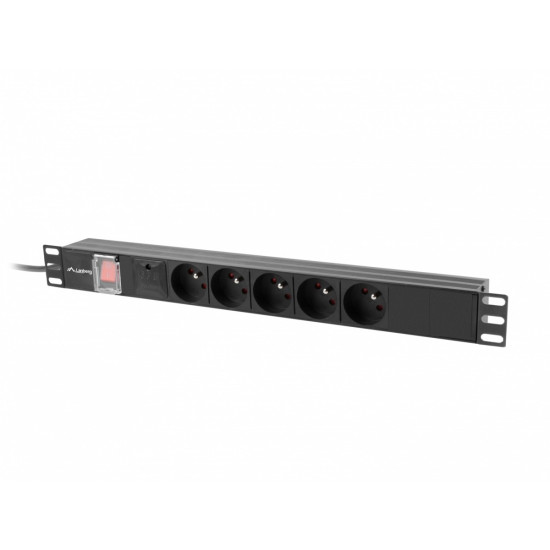 Listwa zasilająca  rack PDU 19 cali 1U  16A 5x230V  2m czarna C14