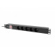 Listwa zasilająca  rack PDU 19 cali 1U  16A 5x230V  2m czarna C14