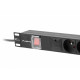 Listwa zasilająca  rack PDU 19 cali 1U  16A 5x230V  2m czarna C14