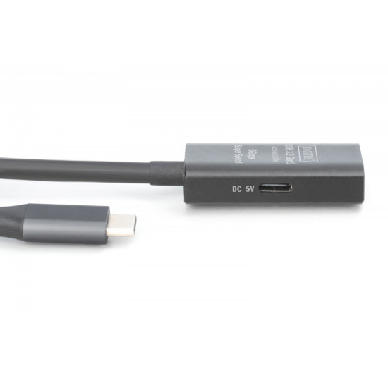 Kabel przedłużający aktywny USB-C - USB-C, USB 3.2 Gen1, 5Gbps, 5m 