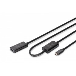 Kabel przedłużający aktywny USB-C - USB-C, USB 3.2 Gen1, 5Gbps, 10m 