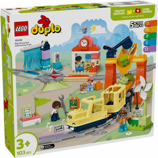 Klocki DUPLO 10428 Duży interaktywny pociąg miejski 