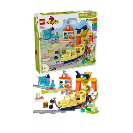 Klocki DUPLO 10428 Duży interaktywny pociąg miejski 