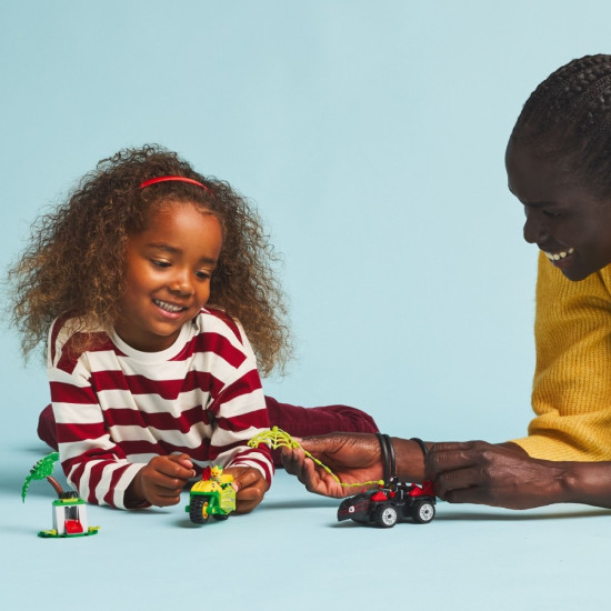 Klocki SPIDEY 11198 Pościg Spina za Electro w dinopojeździe 