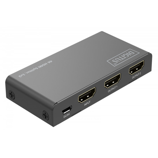 Rozdzielacz/Splitter HDMI 1x2, 4K/60Hz UHD z HDR, 18 Gbps, HDCP 2.2, EDID