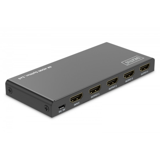 Rozdzielacz/Splitter HDMI 1x4, 4K/60Hz UHD z HDR, 18 Gbps, HDCP 2.2, EDID